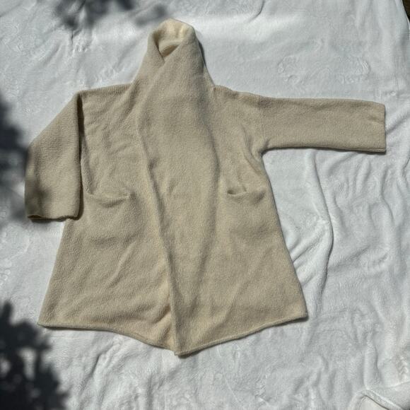 Lauren Manoogian Capote Alpaca Wool Coat Coatigan Hooded Sweater Jacket Cardigan - Picture 15 of 16